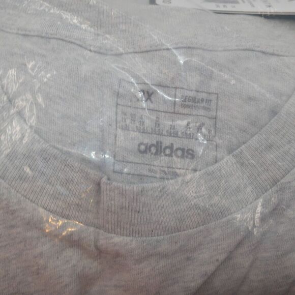 NEW Adidas Women's 2x Gray Floral Logo Graphic Tee Short Sleeve Shirt - Picture 5 of 6